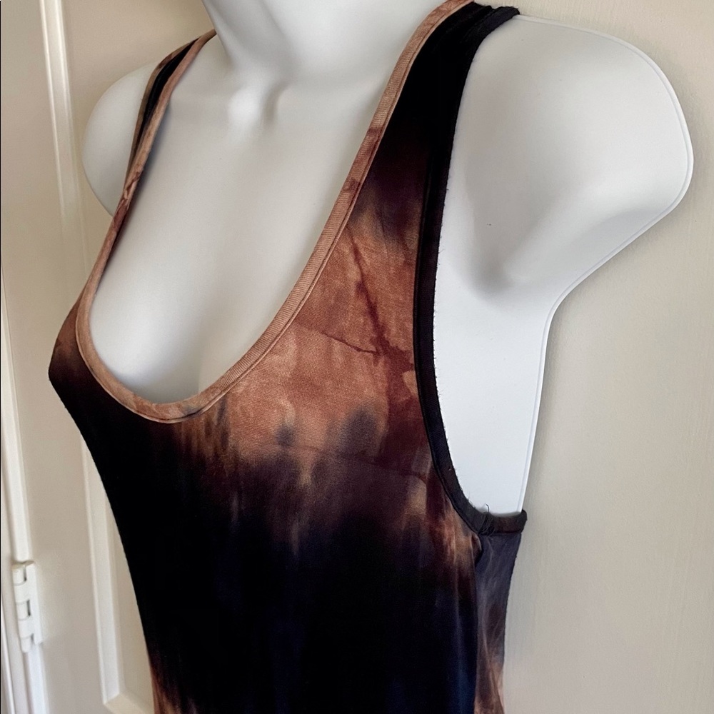 Tie-Dye Navy and Copper Maxi Dess - Picture 6 of 9